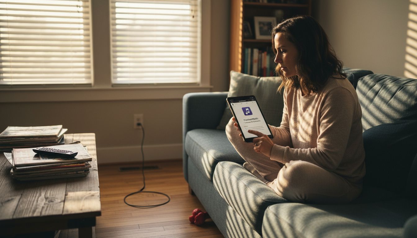 User installs Free Your Music app on tablet
