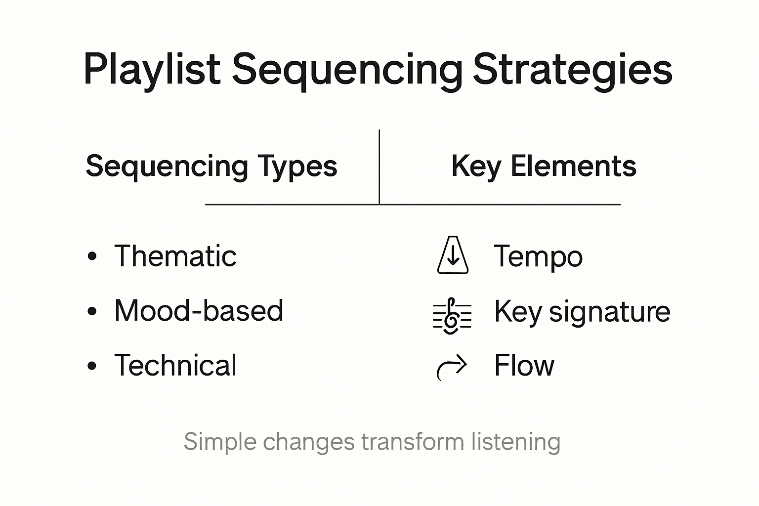 Infographic on playlist sequencing strategies