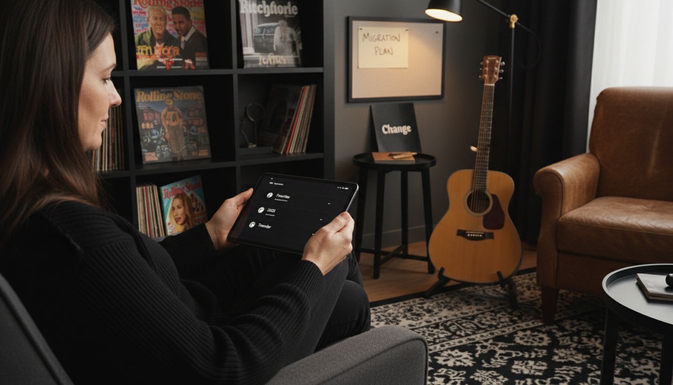 User planning music playlist migration